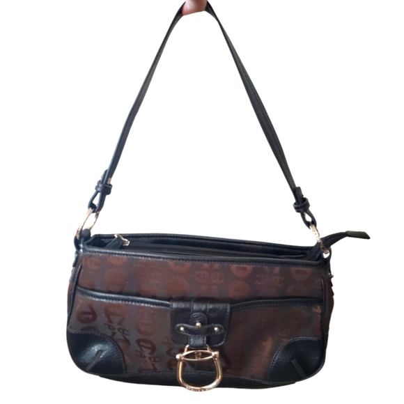 Etienne Aigner Handbags - Etiene Aigner Brown Leather & Canvas with Signature Logo shoulder bag